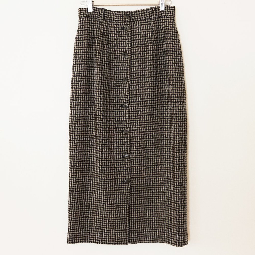perfect vtg. wool Midi Skirt